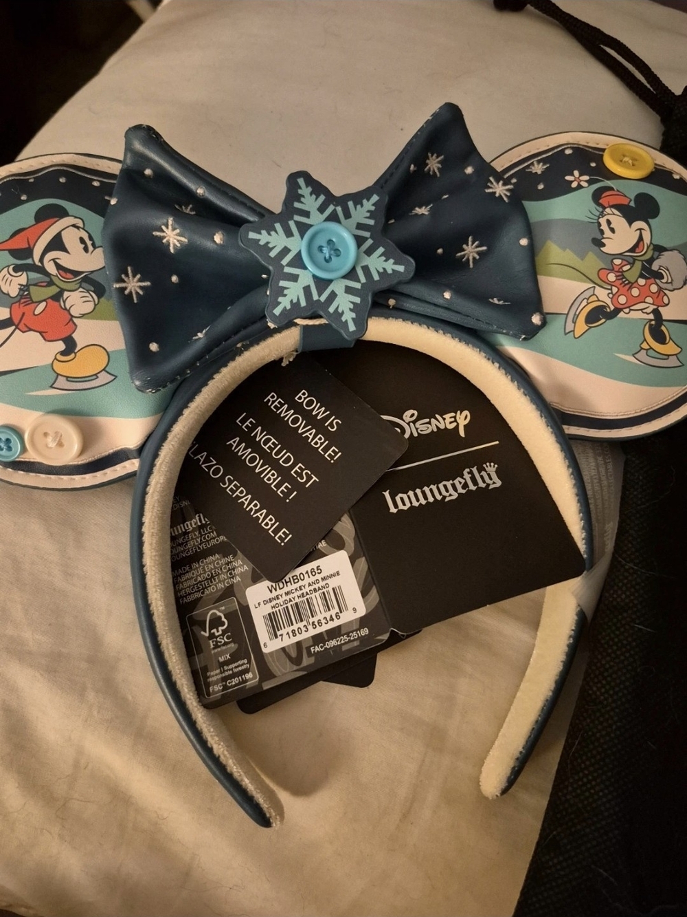 Loungefly Disney Mickey & Minnie Snowflake Ear Headband